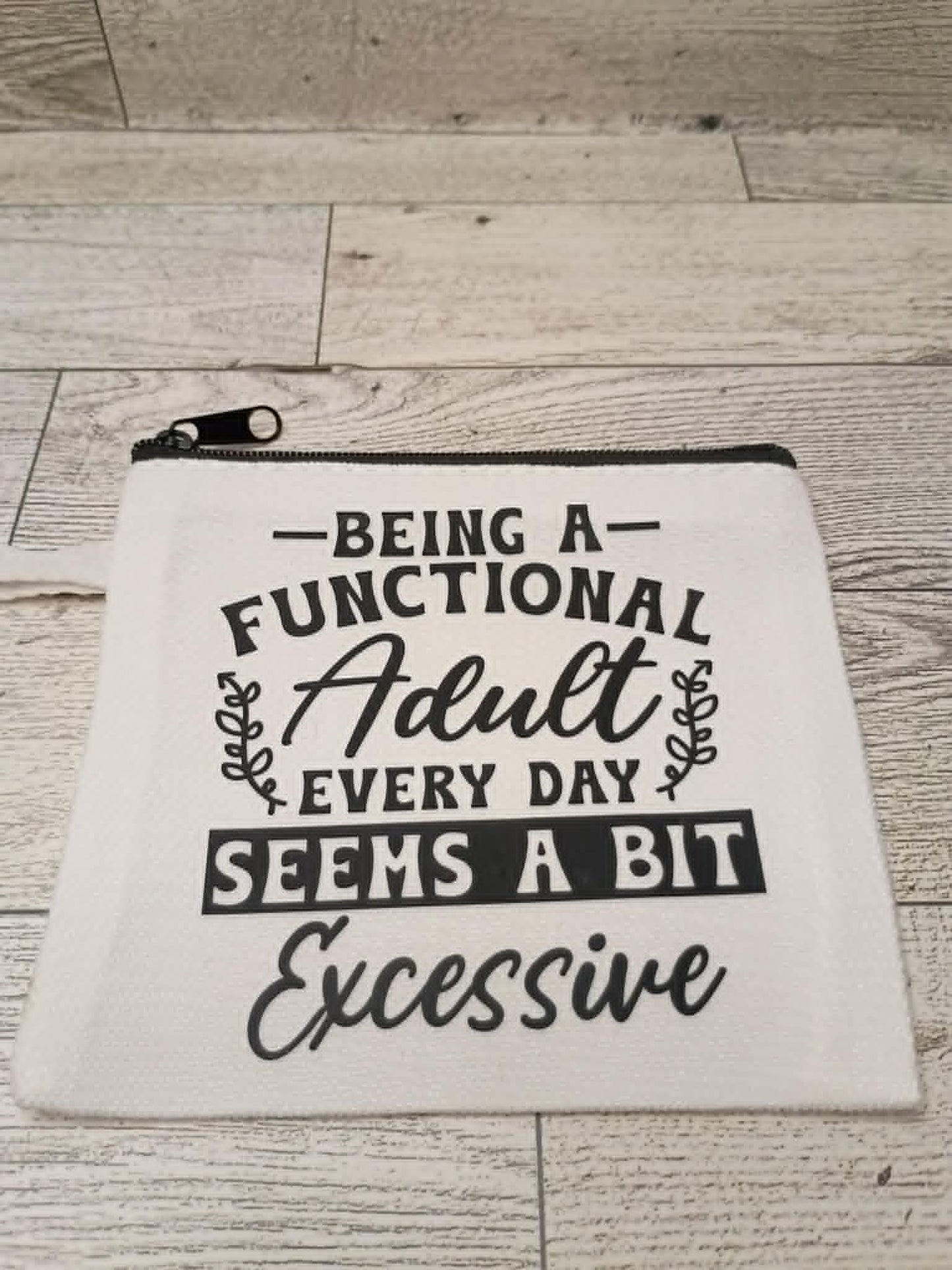 coin purse on a wood floor